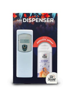 Buy Dr Scent Breeze of Joy, Combo | Automatic Air Freshener Spray Dispenser LCD with 300 ml Aerosol Spray Refill | Long-Lasting Fragrance for Home & Office. (Event) in UAE