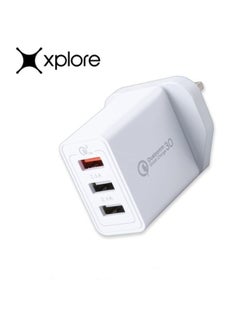 Buy Quick Charger with 3 USB Hub Wall Charger in UAE