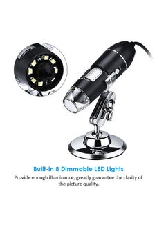 Buy USB Digital Microscope 1600X Magnification Camera 8 LEDs with Stand Compatible with Android Windows/ XP Win 7 8 10 Vista Linux Mac Portable Handheld Inspection  Magnifier in UAE