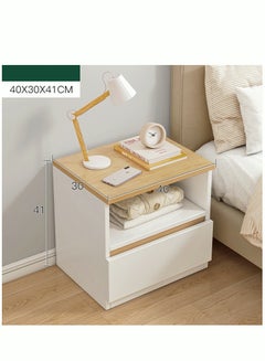 اشتري Sharpdo Bedside Table Simple Modern Bedroom Nightstands Wooden Minimalist Multi-function Light Luxury Style Bedside Storage Small Cabinet في السعودية