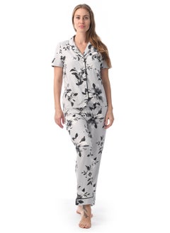 Buy Elegant and Comfortable Sleepwwear Top and Pyjama Set Multicolour in UAE