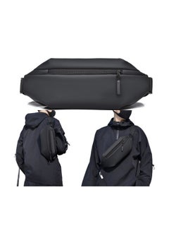 Buy Sling Bag Men's Shoulder Bag Casual Sports Fashion Women's and Men's Running Waist Bag Crossbody Waist Bag with Adjustable Shoulder Strap Backpack Black 25.00*6.00*14.00cm in Saudi Arabia
