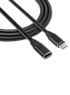 Buy USB Type-C Male To Female Extension Cable Black in UAE