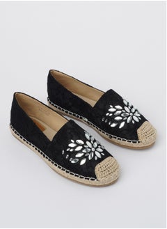 Buy JOVE Women's Casual Espadrilles BLACK in Saudi Arabia