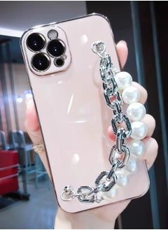 Buy Mobile Cover For iPhone 13 Pro Max With Pearl Chain Holder in UAE