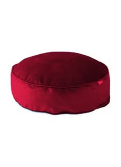 Buy Round Velvet Bean Bag Velvet 60x20cm - Burgundy in Saudi Arabia