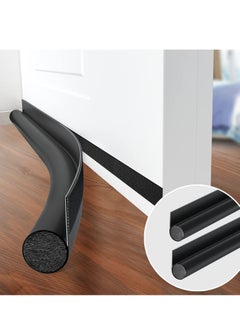 اشتري Adjustable Waterproof Soundproof Storm Door Sweep Black في الامارات