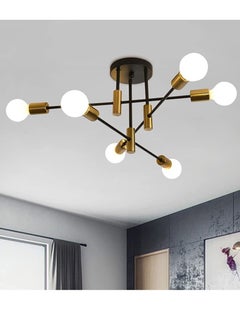 Buy Mid Century Sputnik Chandelier Modern Ceiling Lighting 6 Lights Adjustable Industrial Mount Pendant Light Fixture for Kitchen Living Dining Room Bedroom Foyer (Bulbs NOT Included) in Saudi Arabia