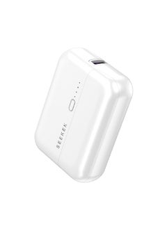 Buy 10000mAh portable power bank, 10K USB-C portable charger with 1 USC-C port and 1 USB-A port, battery pack for up to 22.5W charging for iPhone, Samsung Galaxy, Airpods, iPad, and more - White in UAE