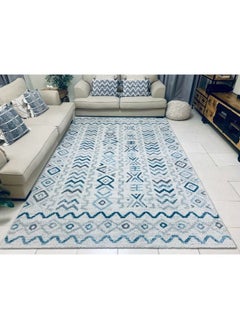 Buy Handpicked Furniture Vintage Blue Rug, Ultra Soft Area Carpets For Bed Room, Living Room, And Dining Room, Antislip Floor Carpets, Easy To Clean, Made In in UAE