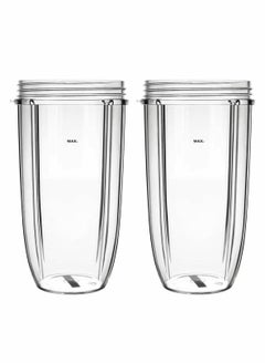 Buy Juicer Cups for NutriBullet Replacement Parts 600w 900W 18OZ 24OZ 32OZ Clear Mugs Blender Mixer. Clear, Upgraded Material, Pack of 2 in UAE