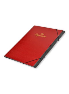 Buy FIS Signature Book 12-Divisions Soft Cover, 240x312 mm, Red - FSCLSC12RE in UAE