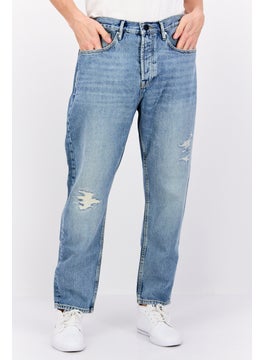 Buy Men Taped Fit Wash Non Stretchable Denim Jeans, Blue in Saudi Arabia