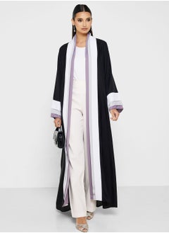 Buy Color Block Detail Abaya in Saudi Arabia