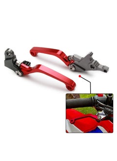 اشتري Dirt Bike Clutch Brake Levers, Billet Pivot CNC Red Foldable Motorcycle Brake Levers, Compatible with CRF250L CRF250M 2012-2020 CRF250RL 2017-2019 CRF250RALLY 2017-2020 في الامارات