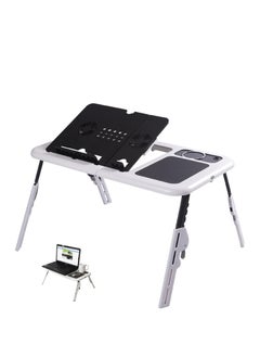 اشتري Folding Laptop Desk for Bed or Couch, Adjustable, and Convenient Laptop Stand with Tray for Comfortable Work or Entertainment on Bed, Sofa, Couch, or Floor في السعودية