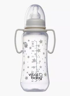 Buy Nurture Perfectly Simple Baby Feeding Bottle with Handles, 250ml, 0+ Months, Clear in UAE