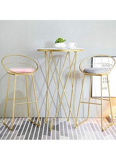 Buy Maple Home Decoration High Bar Chair Metal Frame Seat Stools Bar Cafe Restaurant Shop Chairs in UAE