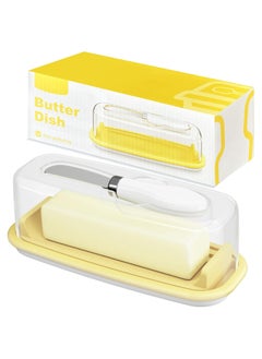 Buy Airtight Butter Dish with Lid and Knife and Knife Keep Butter Fresh, Easy Scoop in UAE