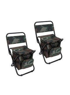 اشتري Fishing Chair with Cooler Bag Compact Fishing Stool Foldable Camping Chair في الامارات