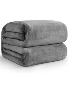 اشتري Soft Fleece Single Size Blanket Flannel Grey 200 x 160cm في السعودية