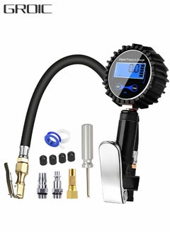 Buy Digital Tire Inflator Deflator with Pressure Gauge 200 PSI Air Chuck and Compressor Accessories with Rubber Hose and Quick Connect Coupler for 0.1 Display Resolution,Automotive Supplies in Saudi Arabia