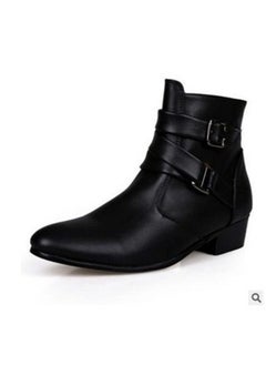 Buy High Top Business Casual Wear-resistant Men's Boots in UAE