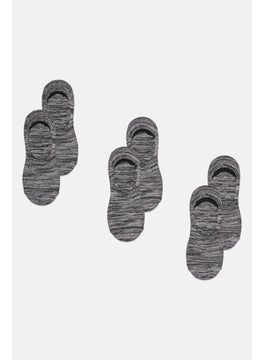 اشتري Men 3 Pairs Invisible Socks, Charcoal في السعودية