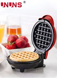 اشتري Waffle Maker Machine,Mini Electric Waffle Maker,Cooking Waffle Iron For Hash Browns,French Toast,Grilled Cheese,Quesadilla,Brownies,Cookies,Red في السعودية