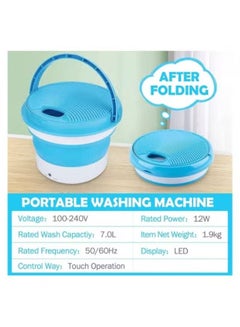Buy Portable Washing Mini Folding Cloth Machine, Small Foldable Bucket Washer Lightweight Convenient Washer for Wash Baby Clothes, Camping, Travelling in UAE