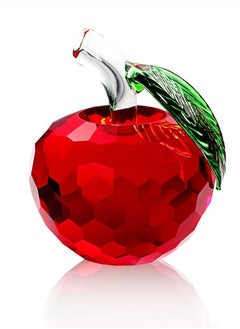 Buy Red Crystal Apple Figurine Gifts Ornament for Home Table Decor Gifts For Mother Sisters Brother And Friend in Saudi Arabia