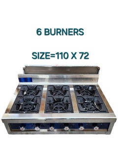 Buy Commercial Gas Cooking Stove Outdoor Kitchen Free Standing Stove 6 High Power Burner in UAE