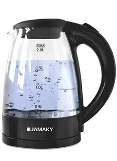 اشتري Electric Kettle 2L - High borosilicate glass housing 2200W - JMK9507 في مصر