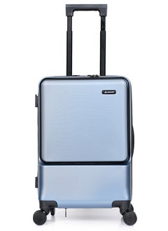 Buy Morano Airplane Cabin Suitcase with Four 360 Degree Spinning Wheels and Storage Expansion Pocket and Designed with a USB Port, Size 20 Inch (Blue) in Saudi Arabia