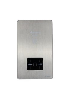 Buy Schneider Electric Ultimate Screwless flat plate - shaver socket - stainless steel/white (Model Number - GU7490BSS
) in UAE