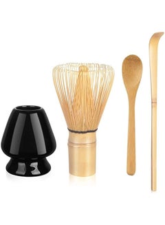 Buy Matcha Whisk Set - Matcha Whisk (Chasen), Traditional Scoop (Chashaku), Tea Spoon, Whisk Holder - The Perfect Bamboo Matcha Kit to Prepare a Traditional Cup of Japanese Matcha Tea in Saudi Arabia