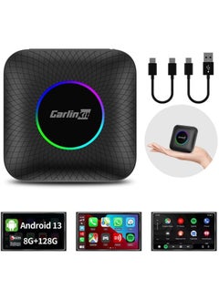 اشتري CarPlay Android 13 Ai Box Ultra Series Most Powerful Multimedia Adapter with 8GB RAM 128GB Qualcomm 6125, Built-in CarPlay Android Auto Google Play Store Only Fit for Wired CarPlay Cars في الامارات