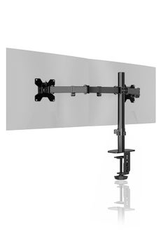 Buy Monitor Mount Stand Dual Monitor Arm for Desk Fully Adjustable Arms Hold 2 Screens up to 27 inches in Saudi Arabia