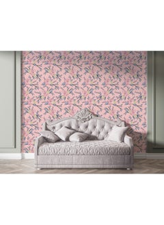 Buy Very Beautiful Pink Roses Fabric Wallpaper Covers An Area ​​Up To 4.2Mx3M With Adhesive And Smoothing Tool in Egypt