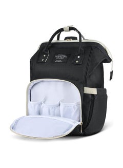 اشتري Baby Changing Bags, Insulated the Bottle Bag, Waterproof Large Capacity Travel Rucksack, Multi-Function Nappy Tote Shoulder Bag Organizer Mum Dad Backpack, Black في الامارات