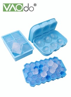 اشتري 2PCS Ice Cubes Easy To Demould Food Grade Material Suitable For Milk Coffee Juice في السعودية