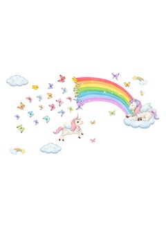 Buy Rainbow Wall Stickers, Butterfly Unicorn Clouds, Peel and Stick Wall Art Decals, for Kids Room Baby Girls Boys Bedroom in UAE