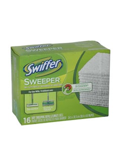 Buy 16-Piece Sweeper and Trap Disposable Cloth Refill White 8 x 10.4 Inch 31821 in Saudi Arabia