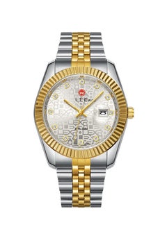 Buy LEEwas Men's Watch Business Quartz Watch for Men Waterproof Classic Fashion Wrist Watch Silver/Gold in Saudi Arabia
