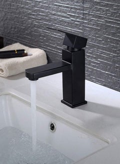 Buy Black Bathroom Washbasin Mixer Faucet Deck Mounted Water Mixer Tap Ware in Saudi Arabia