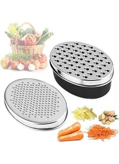 Buy Cheese Grater With Container Kitchen Grater With 2 Sizes For Shredded Cheese Ginger Lemon Carrot Vegetables in Egypt