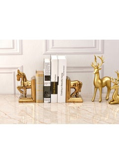 Buy Liana Horse Book End 29x9x22Cm Gold in UAE