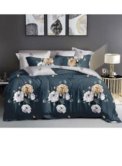 Buy 6Pcs Bedding Set Solid Color Luxury Bedding Duvet Cover Set King Size Bed Set King Size Set in UAE
