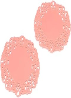 Buy MT Silicone Coasters Set, 2 Pieces - Pink in Egypt