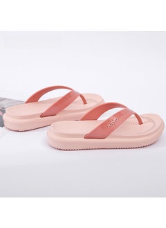 Buy Fashion Thick-Soled Flip Flops for WomenPeach Peach in UAE